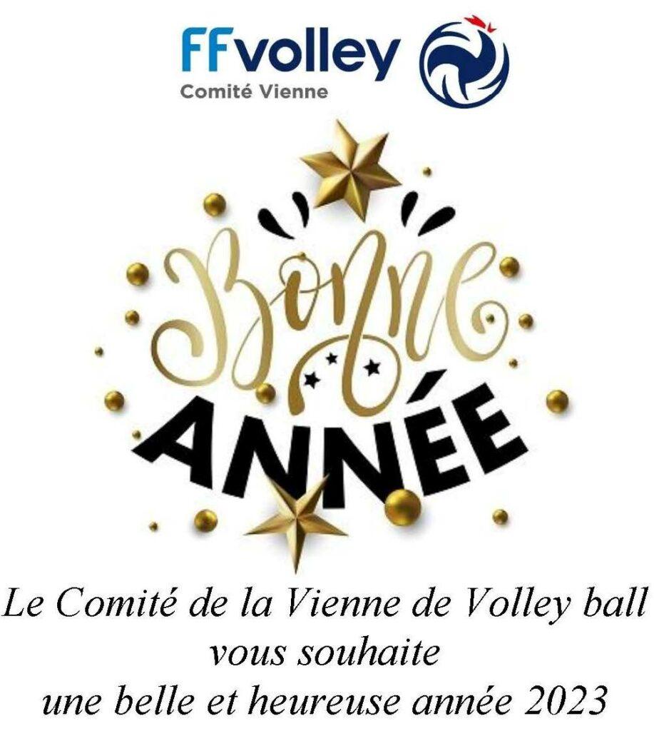Image des voeux 2023 du Comité de la Vienne de Volley-Ball